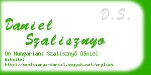 daniel szalisznyo business card