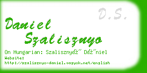 daniel szalisznyo business card